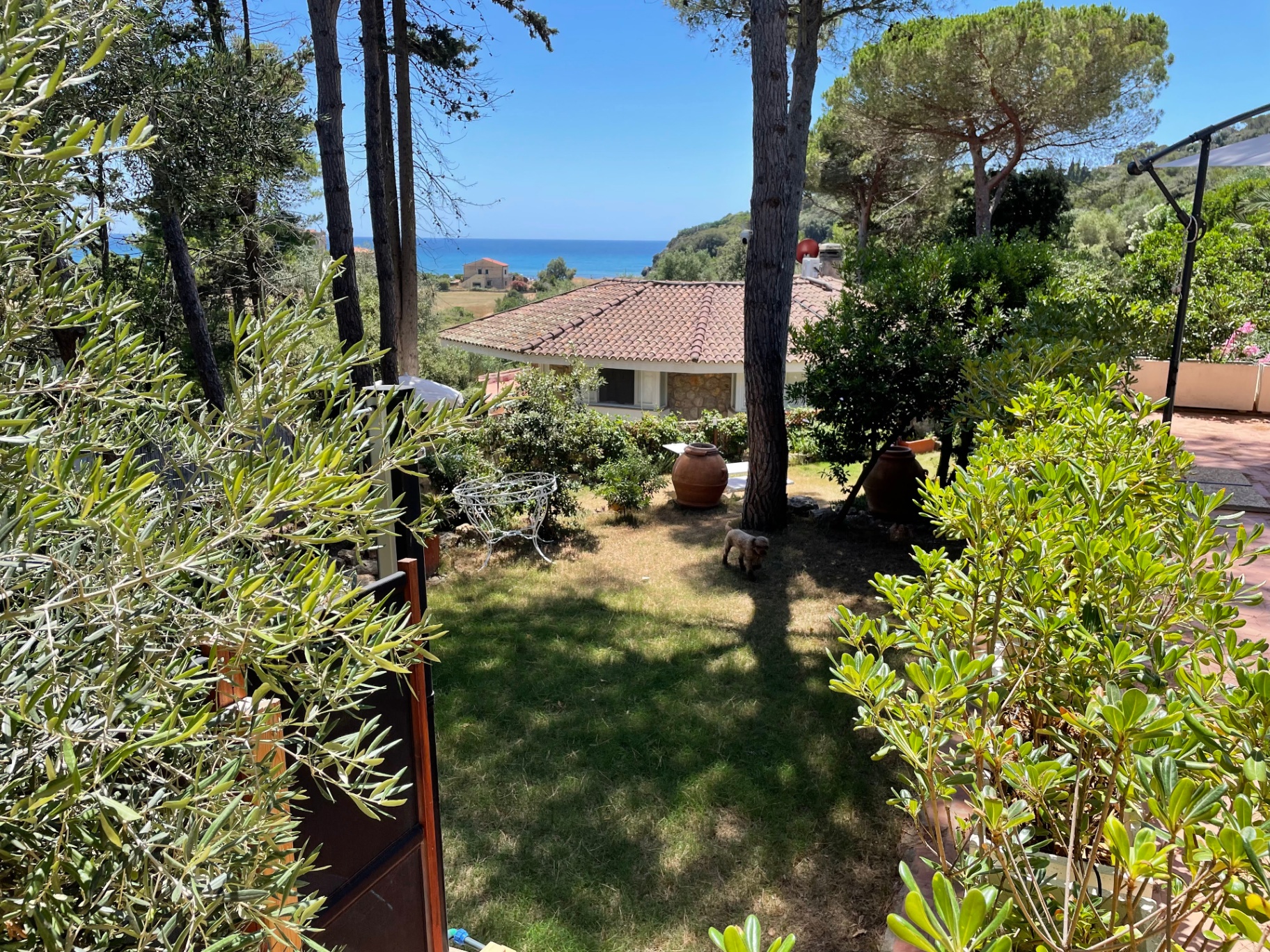Whitewashed exterior of Casa Gelsomino, a Tuscany villa rental in Ansedonia