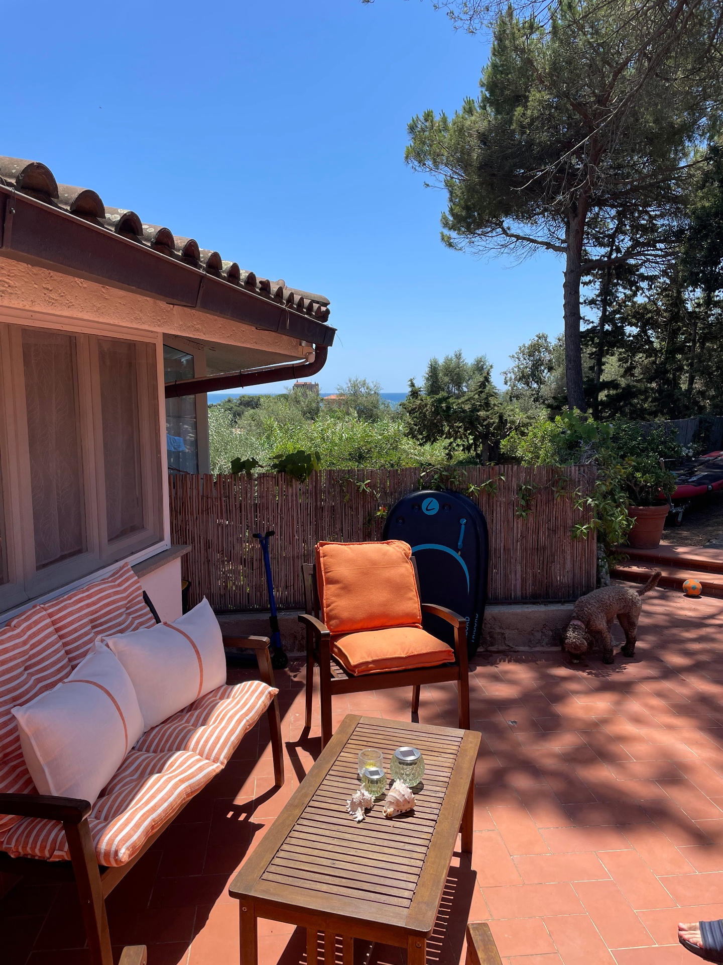Dépendance terrace with sea view